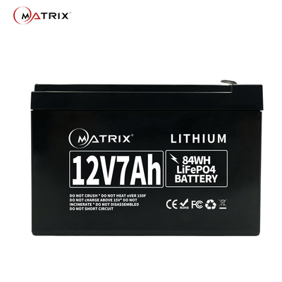batterie 12v de phosphate de fer de lithium de 12v7ah 3.2v pour l'alimentation de secours
