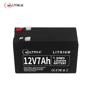 Batterie rechargeable de 12v 7ah Lifepo4 pour l'alimentation d'énergie de secours