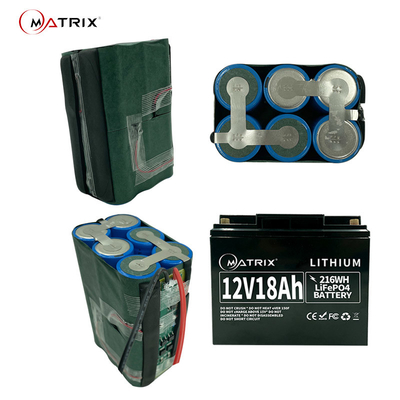 La batterie au lithium de la longue durée 12v 12.8v 18ah LiFePO4 emballent exempt d'entretien