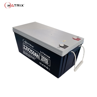 MATRIX 12v 250ah Lifepo4 lève le paquet de batterie de rechange au-dessus de 3000wh