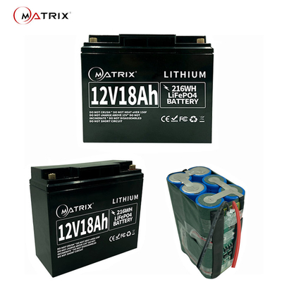 Batterie profonde 4S3P de cycle de lithium du stockage de l'énergie 12,8 V 18ah pour la télévision en circuit fermé d'UPS SOLAIRE