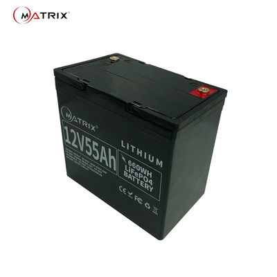 vie de dix ans de batterie à énergie solaire de 12V 55Ah LiFePO4