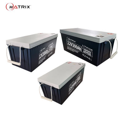 Le paquet de batterie au lithium de Matrix 12V 200Ah pour le rv/solaire rechargeable/marine/se lève