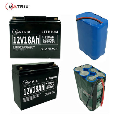 Vie de cycle de batterie au lithium du paquet 12v 18ah de batterie au lithium de l'ABS 4S3P Lifepo4 la longue